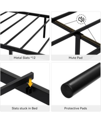 Bed Frames for Kids, Metal Bed Frame with Headboard & Footboard, Metal Platform Bed Frame, Heavy Duty Bed Slats Support, No Box Spring