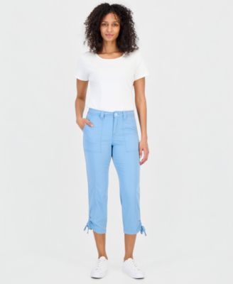Women's Mid Rise Tie-Hem Ankle Pants