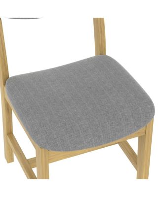 Rustic Farmhouse 4-Piece Dining Chair Set with Fabric Cushion