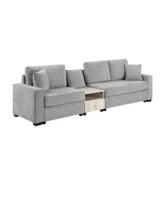  Modern  Modular Upholstered 3-Seater Sofa Couch with Storage