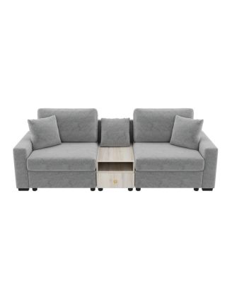  Modern Sofa Couch Modular Upholstered Sofa with Storage Armrest