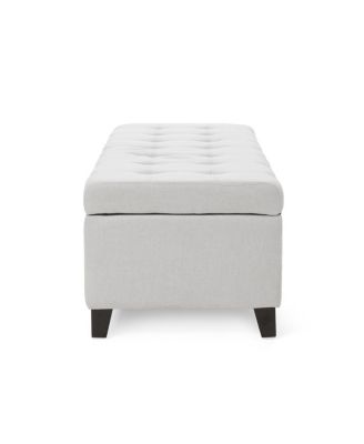 Upholstered Storage Ottoman Bench -300lbs.