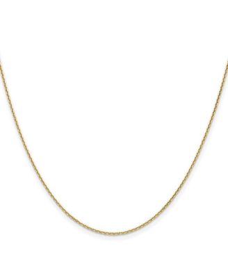 Solid 18k Yellow Gold Italian Sparkle-Cut 1.1mm Cable Chain Necklace 16 -24 Inches Chain Necklace