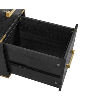 70" Executive Desk with File Drawers, USB Ports, Outlets & Hidden Compartment