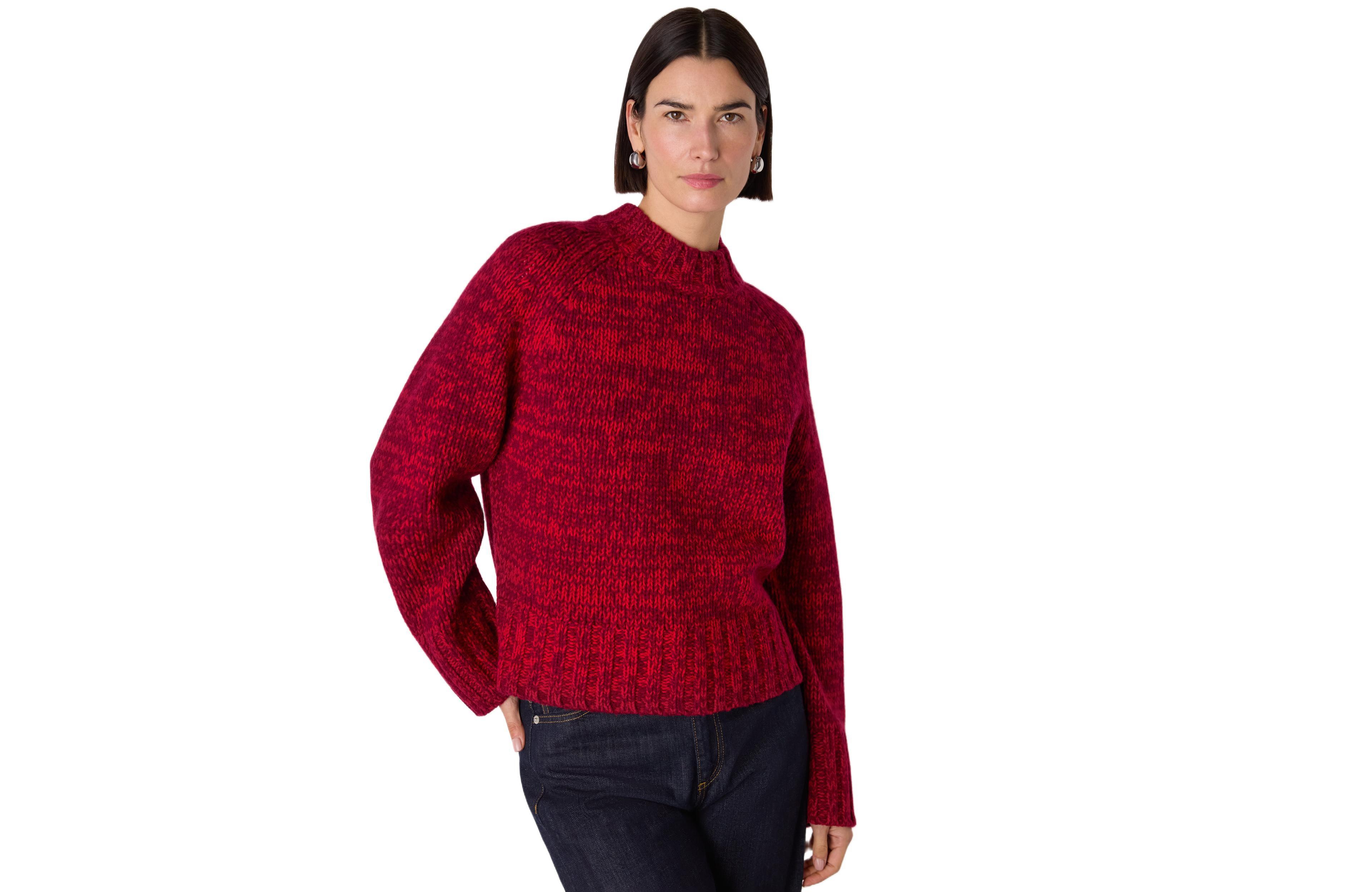 Whistles Women's Chunky Wool Fleck Knit Sweater