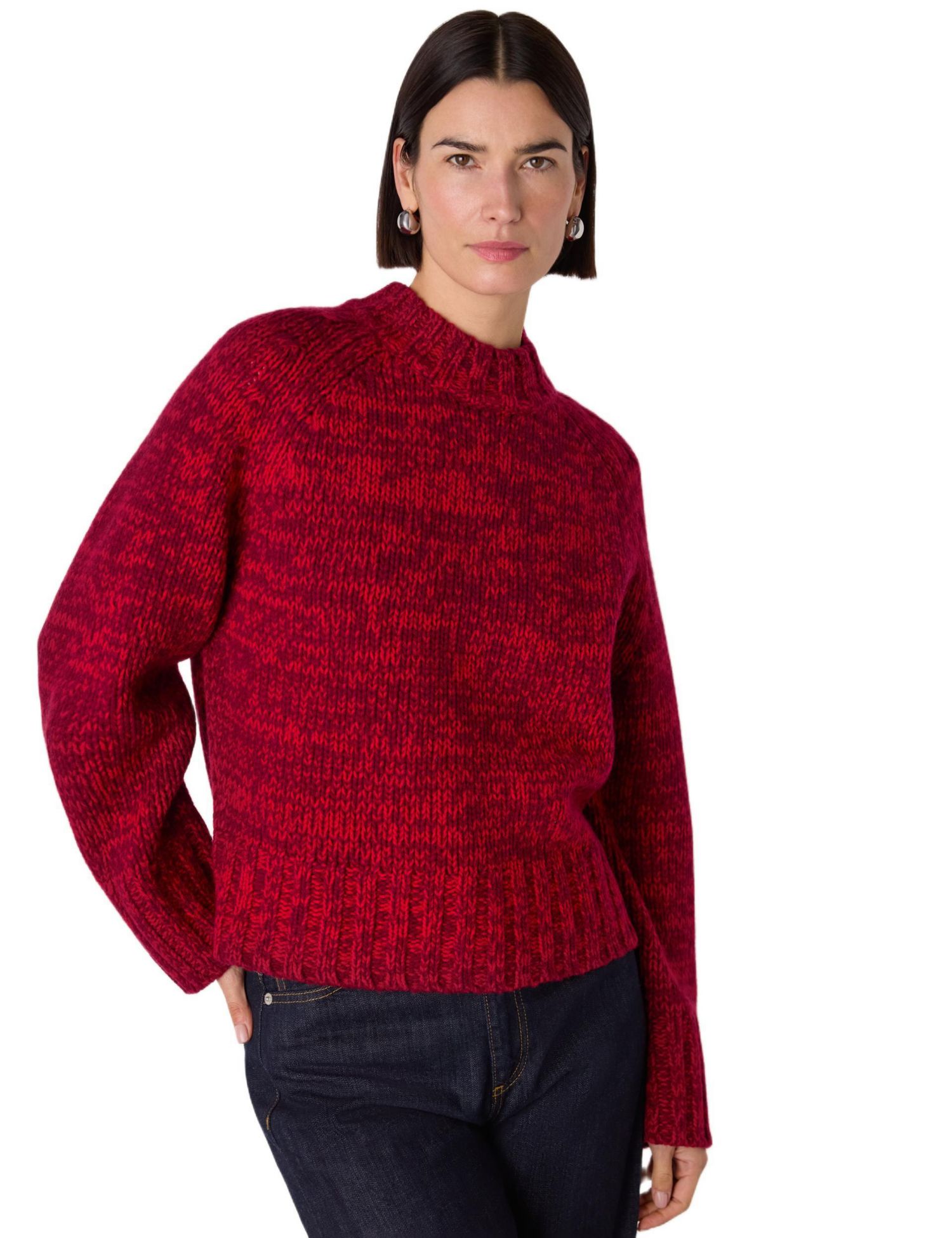 Women's Chunky Wool Fleck Knit Sweater