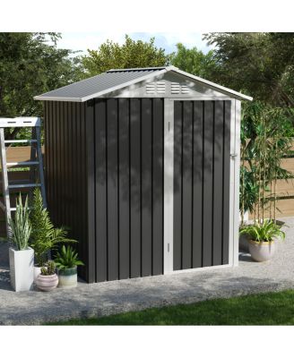 Outdoor Storage Shed with Hinge Door for Backyard & Lawn