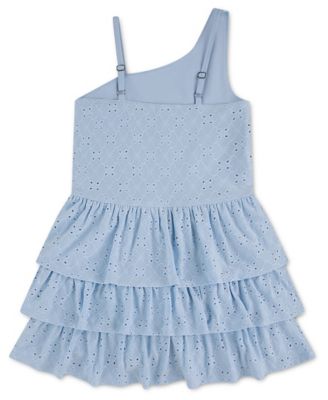 Girls' YPB Eyelet One-Shoulder Mini Dress