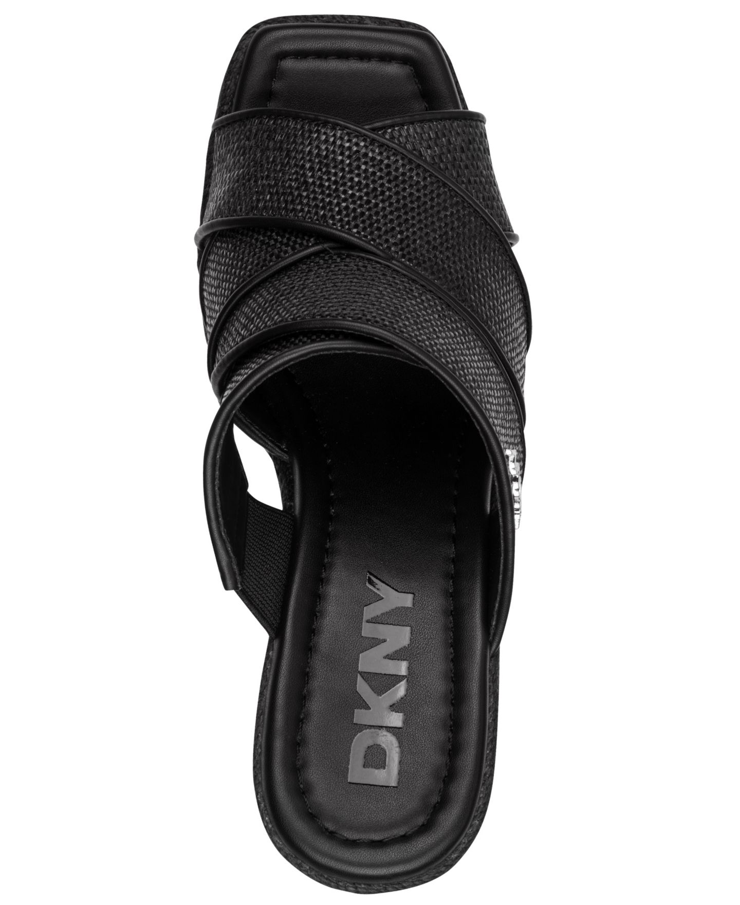 Женские сандалии DKNY Cresson Slip-On Wedge, цвет: Чёрный — фото 4
