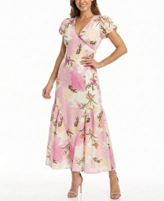 Petite V-Neck Short-Sleeve Dress