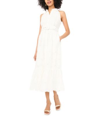 Women's Collared Neck Midi Dress