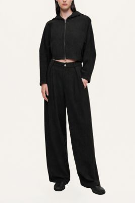 Women's Textured Wide-Leg Pants