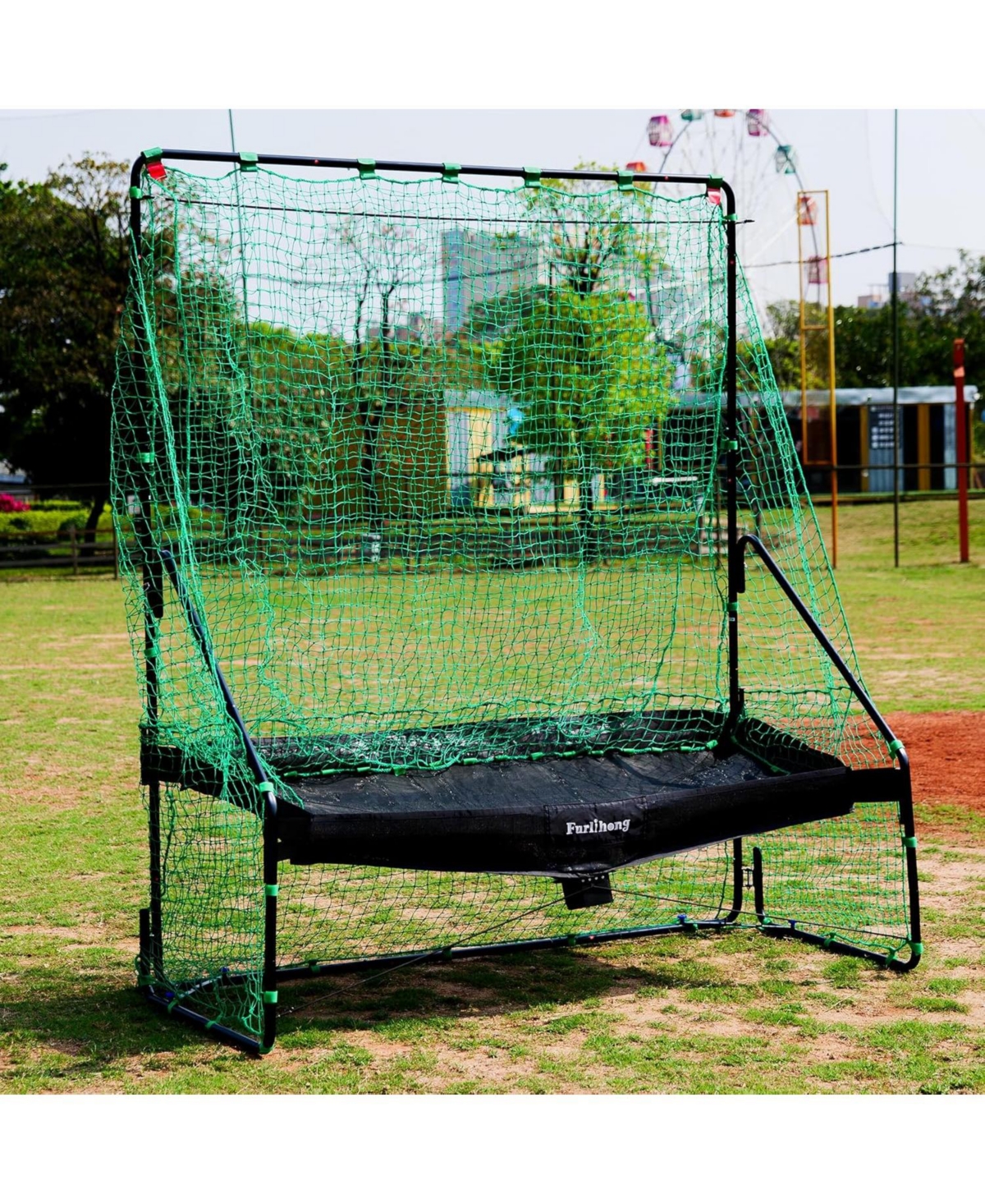 Furlihong Heavy Duty Baseball and Softball Recycling System Net with Iron Frame and Waterproof Netting