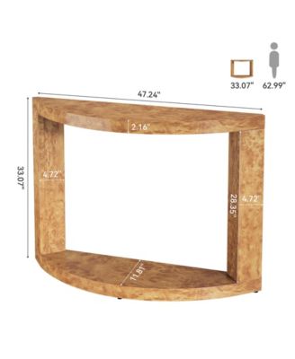 2-Tier Wooden Console Table for Living Room, 47.24" Farmhouse Entryway Table for Foyer