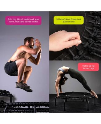 230 Fitness Trampoline, 39-inch | ESSENTIAL | Low-Impact Home Rebounder | 3-Piece Frame