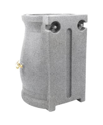 RWURN50-LIG 50 Gallon Rain Saver Wizard Barrel Urn, Light Granite
