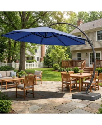 11ft Luxury Cantilever Patio Umbrella with Weighted Base