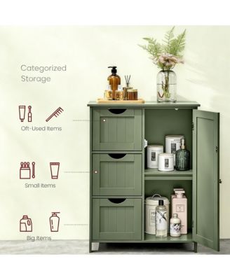 Freestanding Storage Cabinet with 3 Drawers & Adjustable Shelf - Space-Saving & Stylish