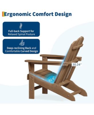 HDPE Adirondack Chair, Wood Texture Patio Furniture