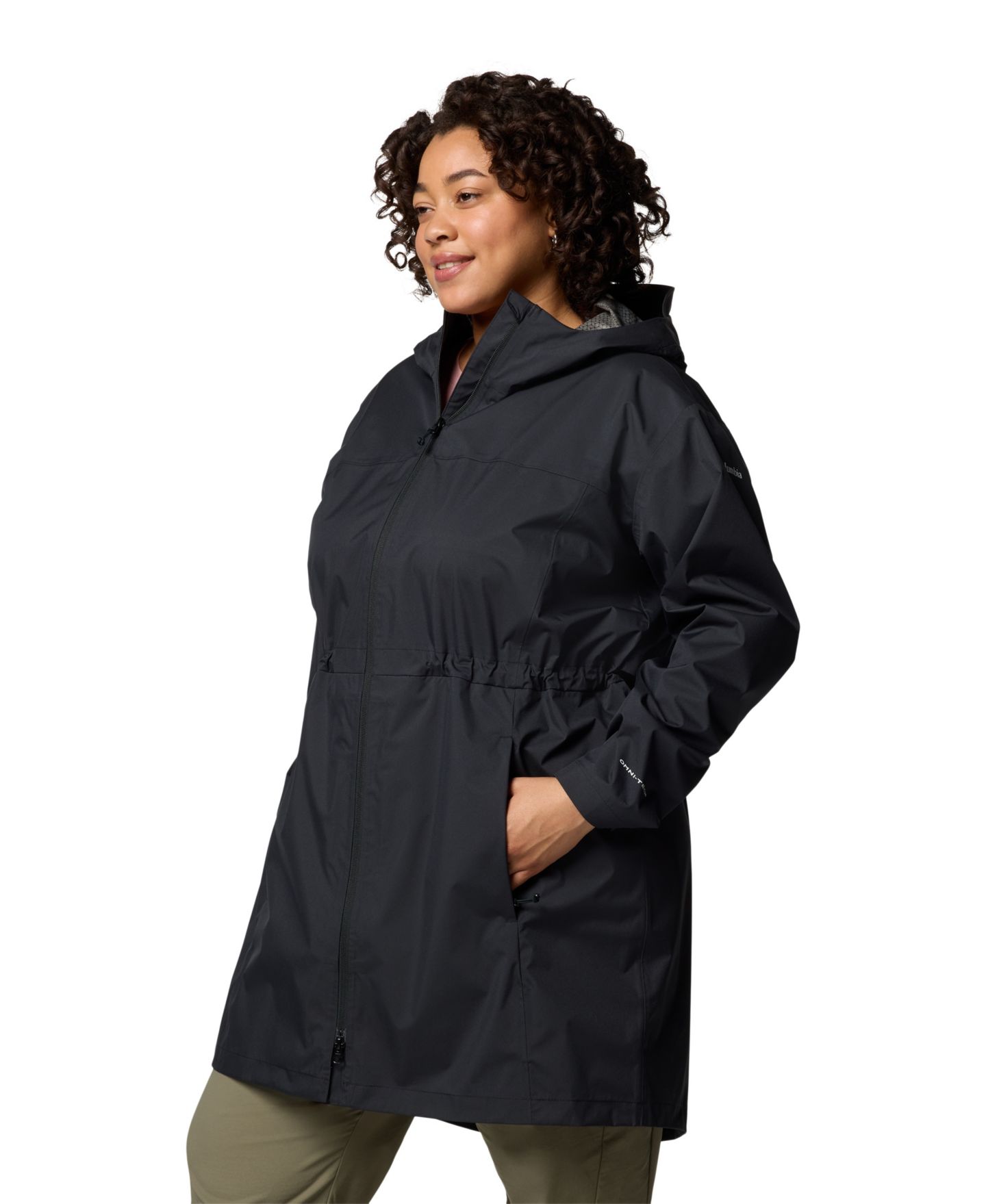 Женская куртка Columbia Plus Size Weekend Adventure II Long Shell, цвет: Чёрный — фото 3