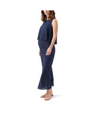 Maternity Ripe Lena Linen Nursing Dress