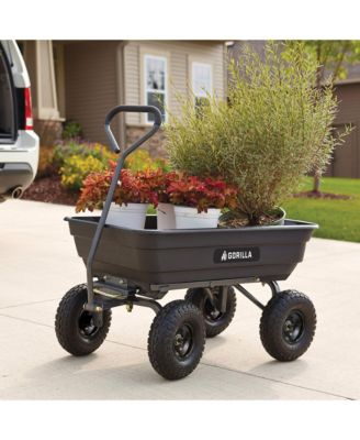 Poly Garden Dump Cart Camping Beach Wagon, 600 Pound Capacity