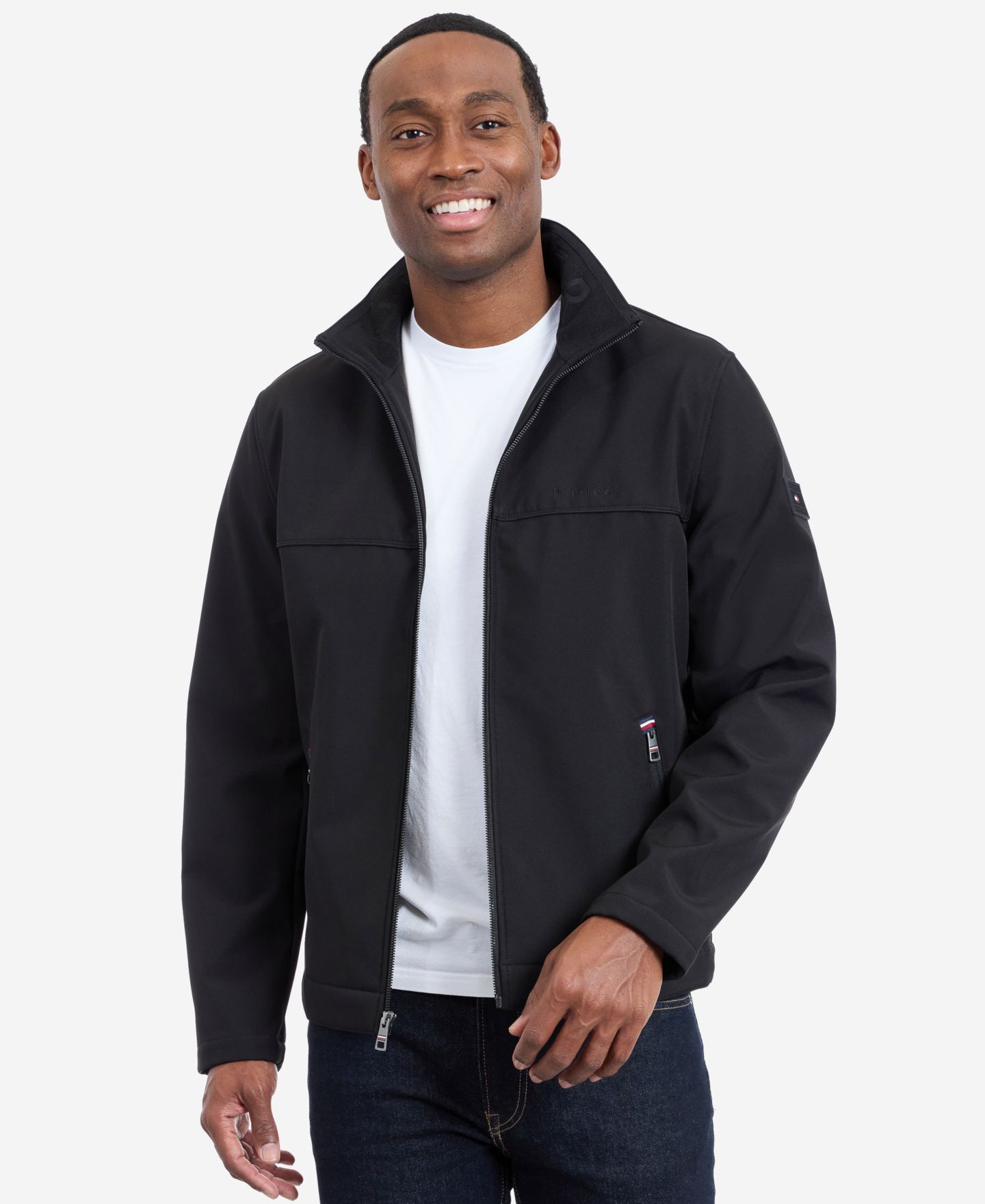 Мужская куртка Tommy Hilfiger Softshell Hipster Long-Sleeve, цвет: Чёрный — фото 7
