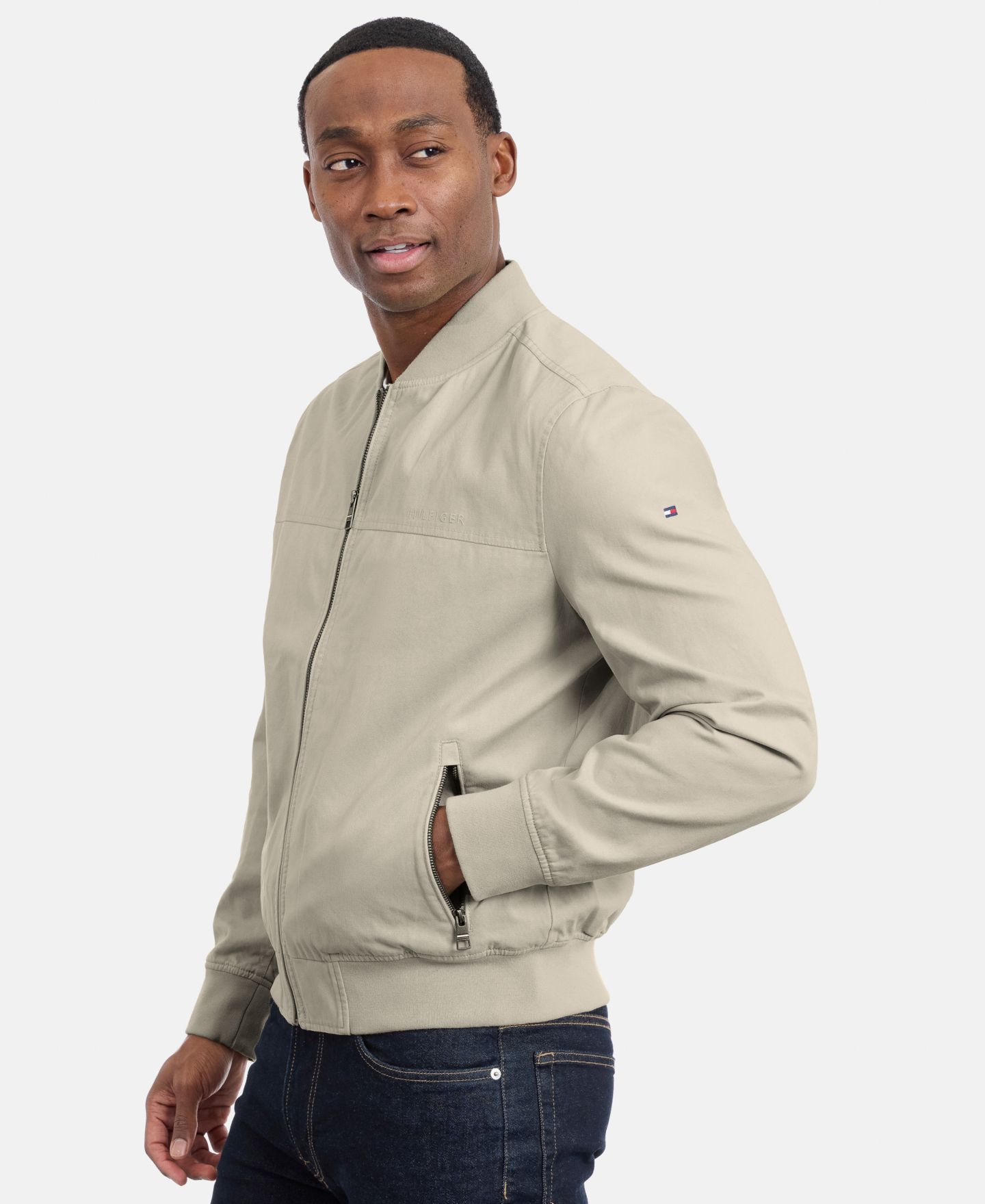 Мужская куртка Tommy Hilfiger Cotton Bomber, цвет: Верблюжий — фото 4