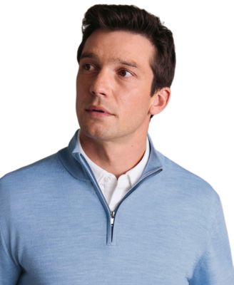 Men's Long Sleeve Quarter-Zip Merino Wool Sweater