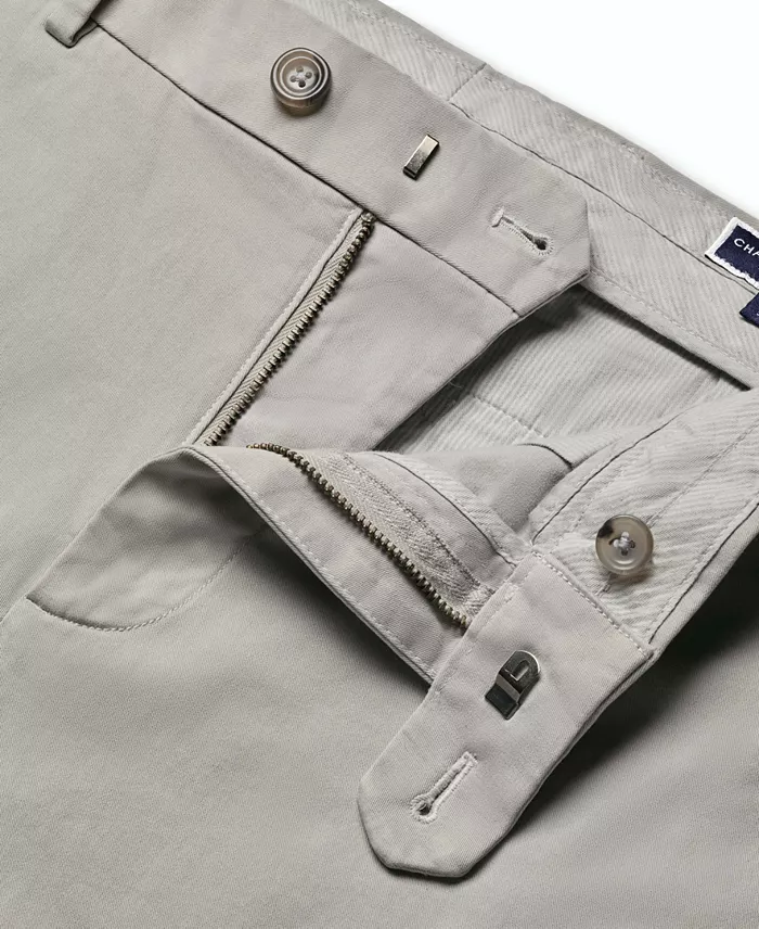 Men's Tan Slim-Fit Washed Chino Pants - thumbnail 10