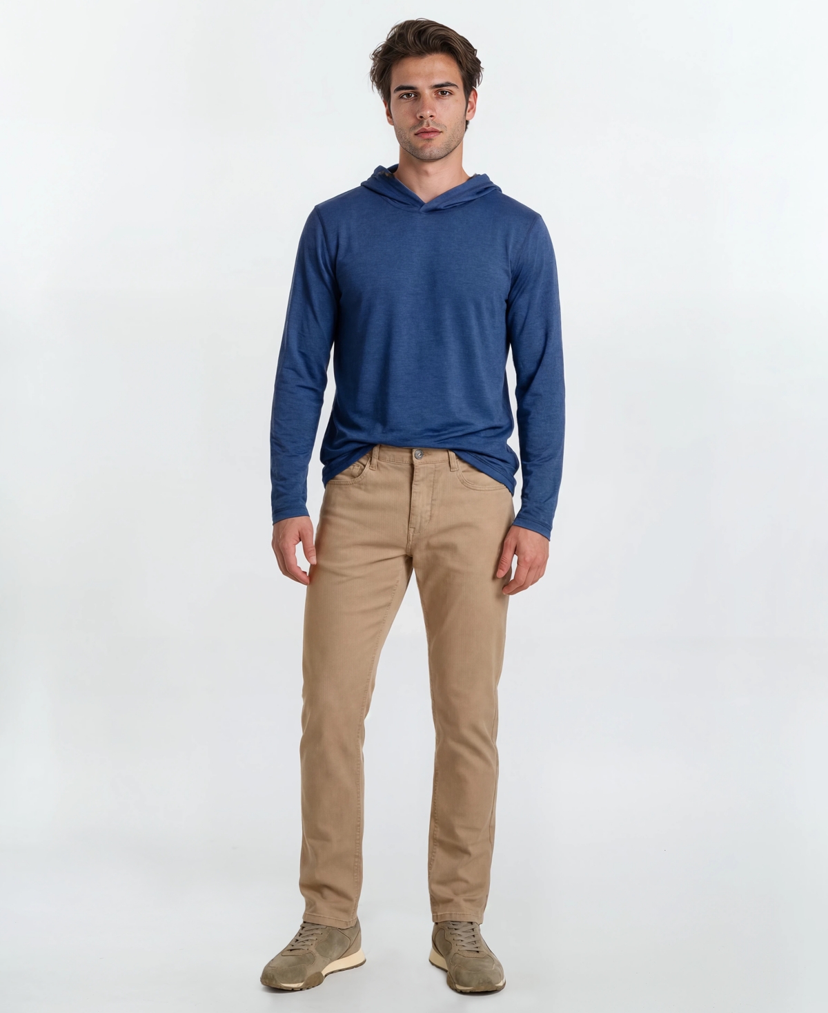 Vintage 1946 Men's Light Weight Performance Long-Sleeve Hoodie - Denim