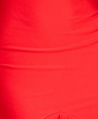 Juniors' V-Neck Tiered Tie-Back Gown