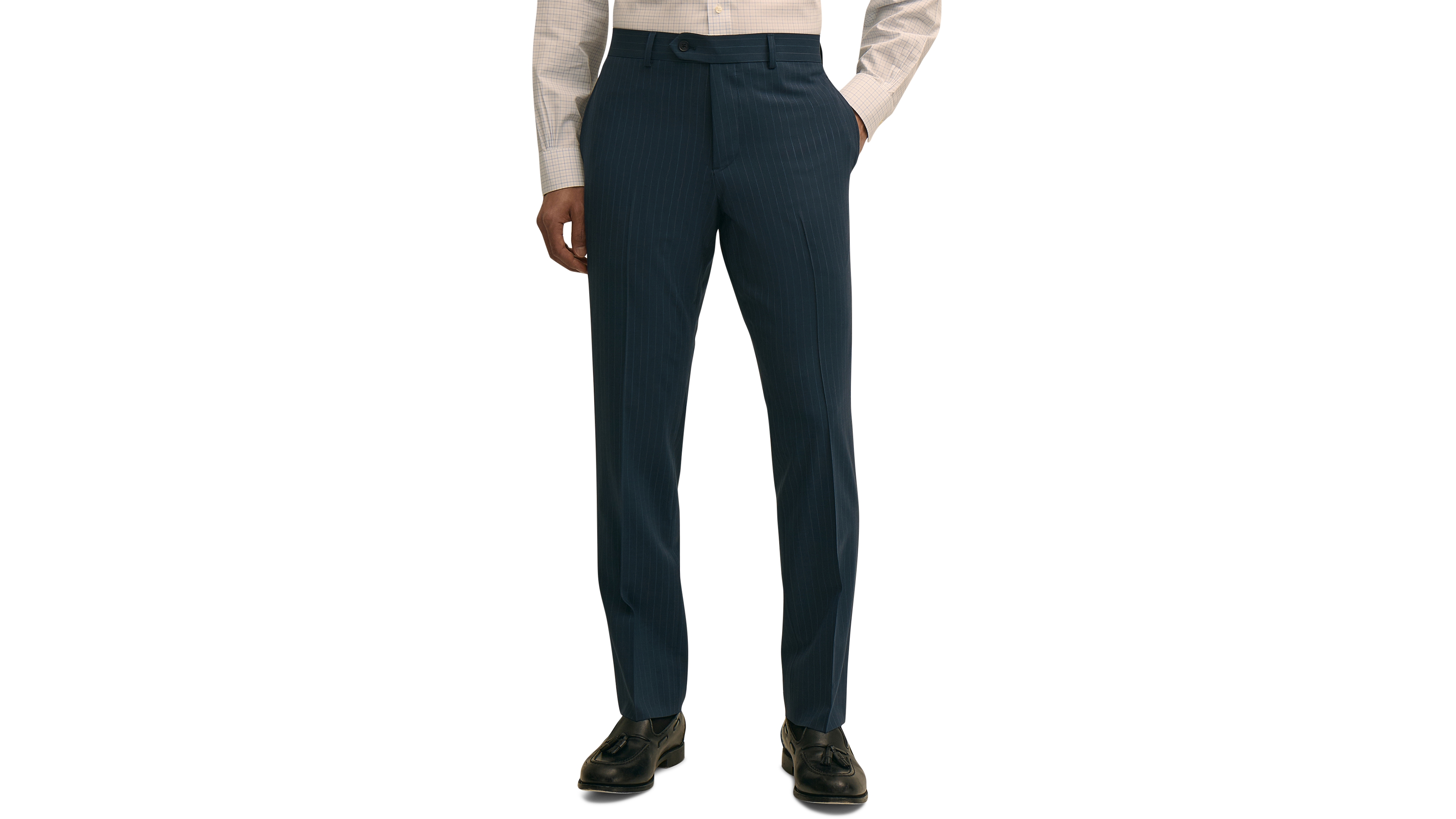 B by Brooks Brothers Men's Pinstripe Classic-Fit Suit Trousers