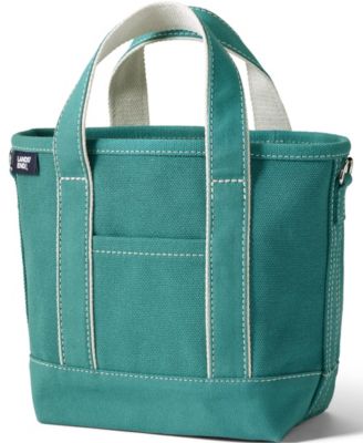Small Solid Color 3 Pocket Open Top Canvas Tote Bag