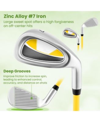 Kids Golf Club with Fiberglass Shaft & Headcover, for Boys & Girls