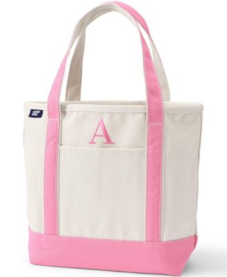 Pre-Monogrammed Letter A Canvas Tote Bag
