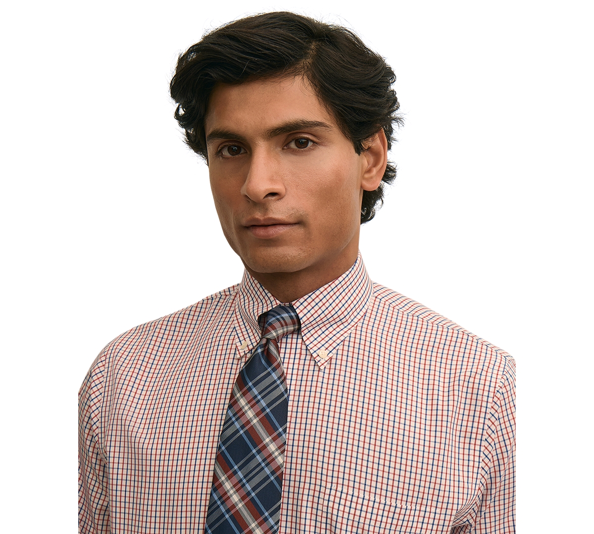 B by Brooks Brothers Men's Striped Polo Button-Down Dress Shirt