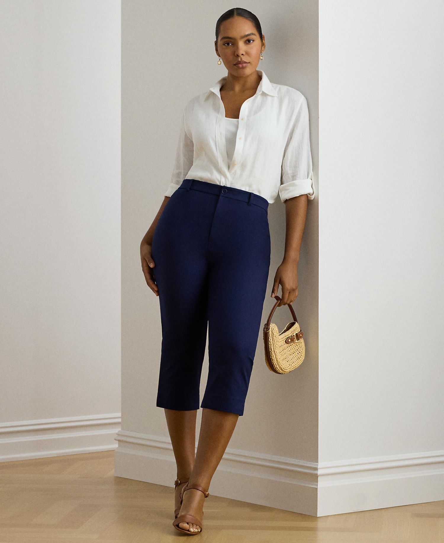 Plus Size Roll-Tab Shirt