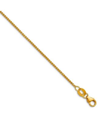 Solid 18k Gold Italian 1mm Sparkle-Cut Spiga Chain Necklace 16 -24 Inches Chain Necklace