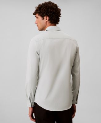 Men's Slim Fit Supima Stretch Long Sleeve Button-Front Shirt