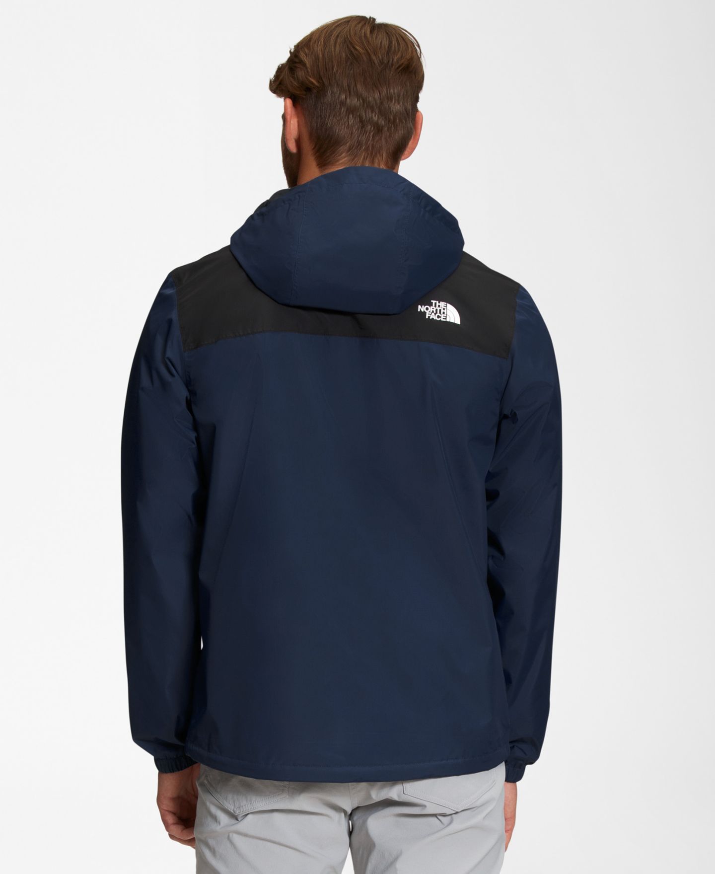 Мужская куртка The North Face Antora Waterproof Rain, цвет: Снежный тёмно-синий / Чёрный — фото 4