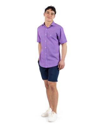 Men's Moroccan Tile Printed Performance Short Sleeve Shirt