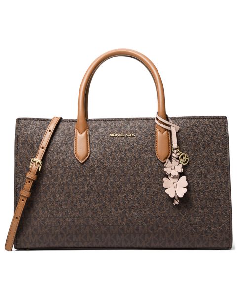 Женская сумка Michael Kors Scarlett Medium East West Satchel, цвет: Коричневый