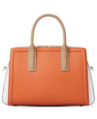 Laila Small Color-Block Leather Satchel
