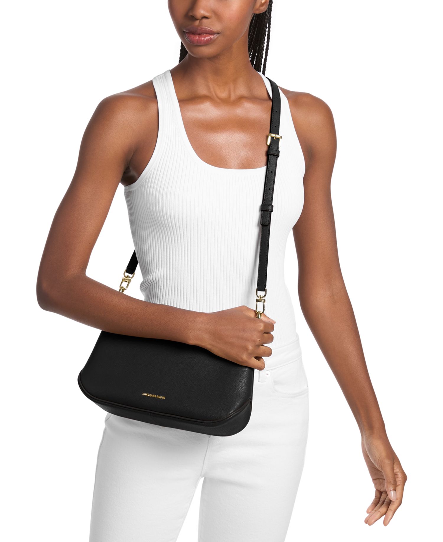 Michael Kors Jet Set Medium Convertible Pouchette Crossbody Handbag