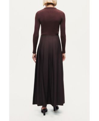 Women's Zip-Front Ribbed Knit Top