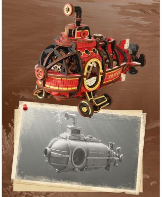 Pendulum Balance Toy, 3D Wooden Puzzles for Adults, Retro Deep-Sea Adventurer, DIY Craft Wood Puzzle Kit