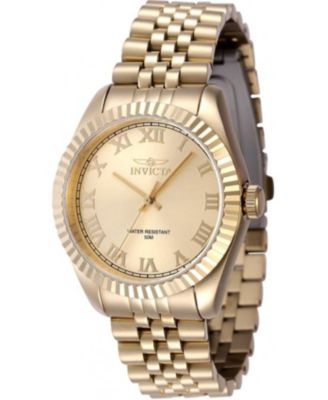 Women's 47418 Specialty Quartz 3 Hand Gold Dial Watch