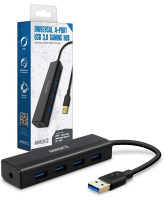 Armor3 Universal 4-Port USB 3.0 Gaming Hub for PS4 Xbox One Switch PC Mac