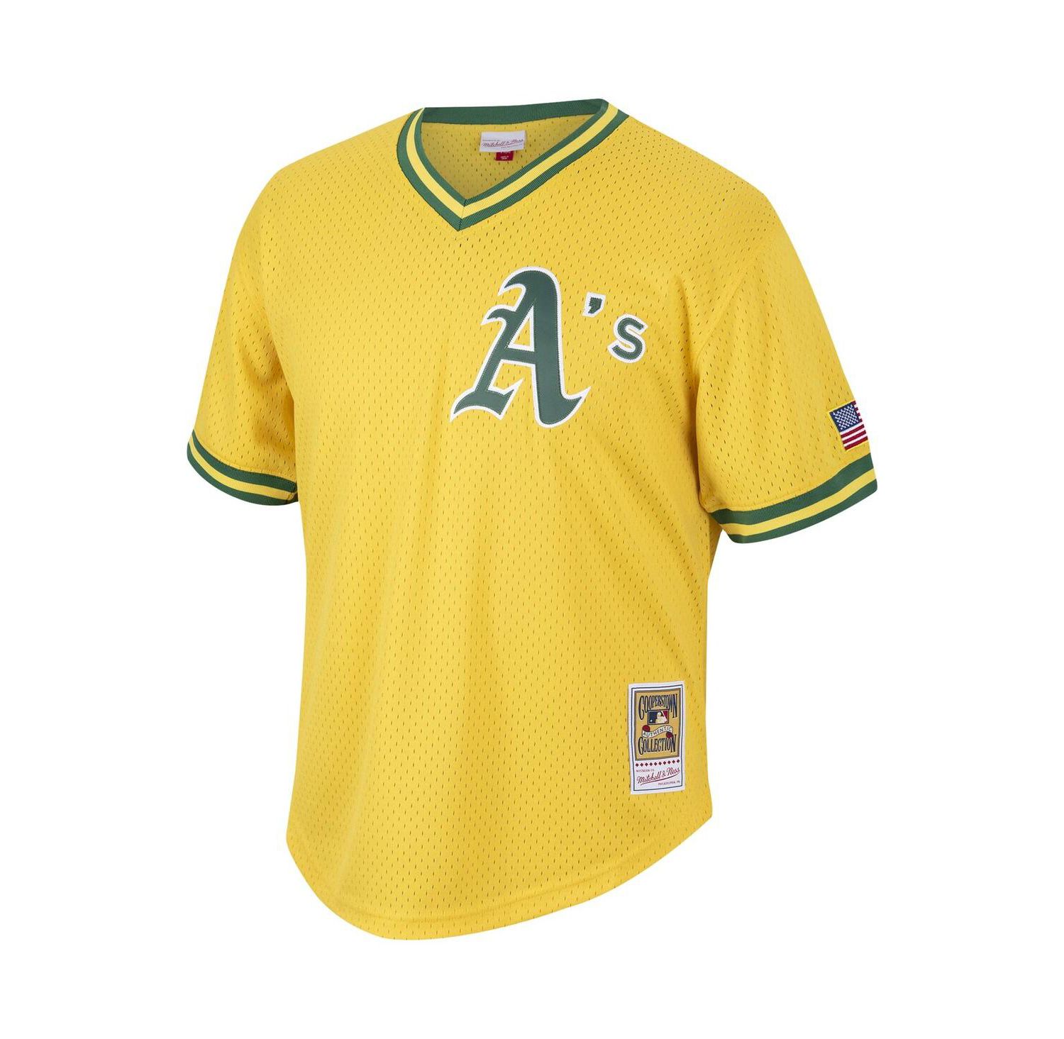 Men's Mark McGwire Gold Oakland Athletics Cooperstown Collection Mesh Batting Practice Jersey